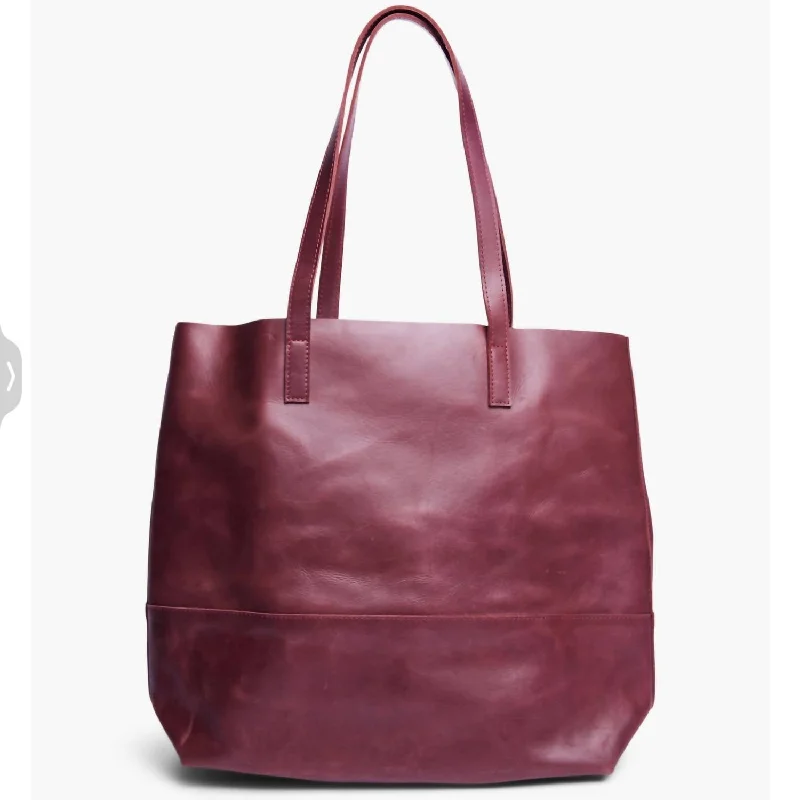 Mamuye Classic Tote In Dark Cherry