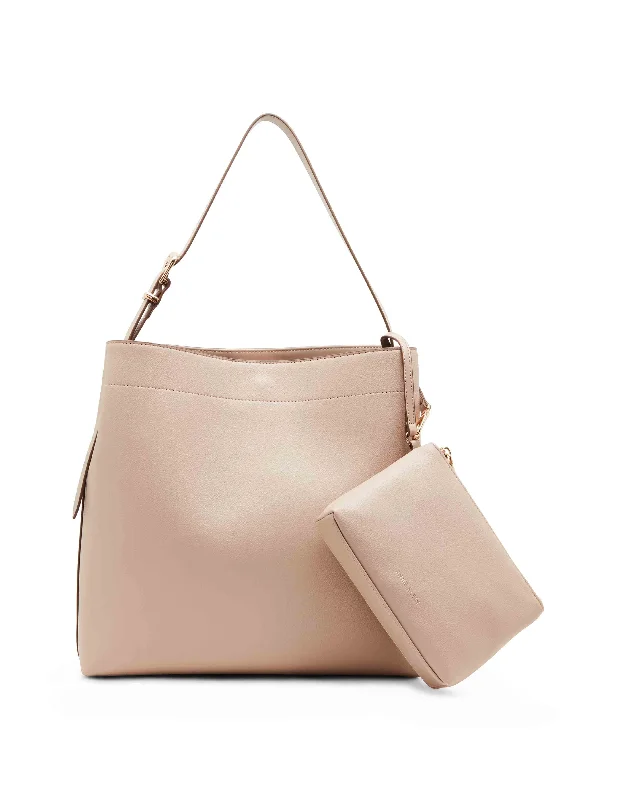 Sculpted Buckle Hobo Tote