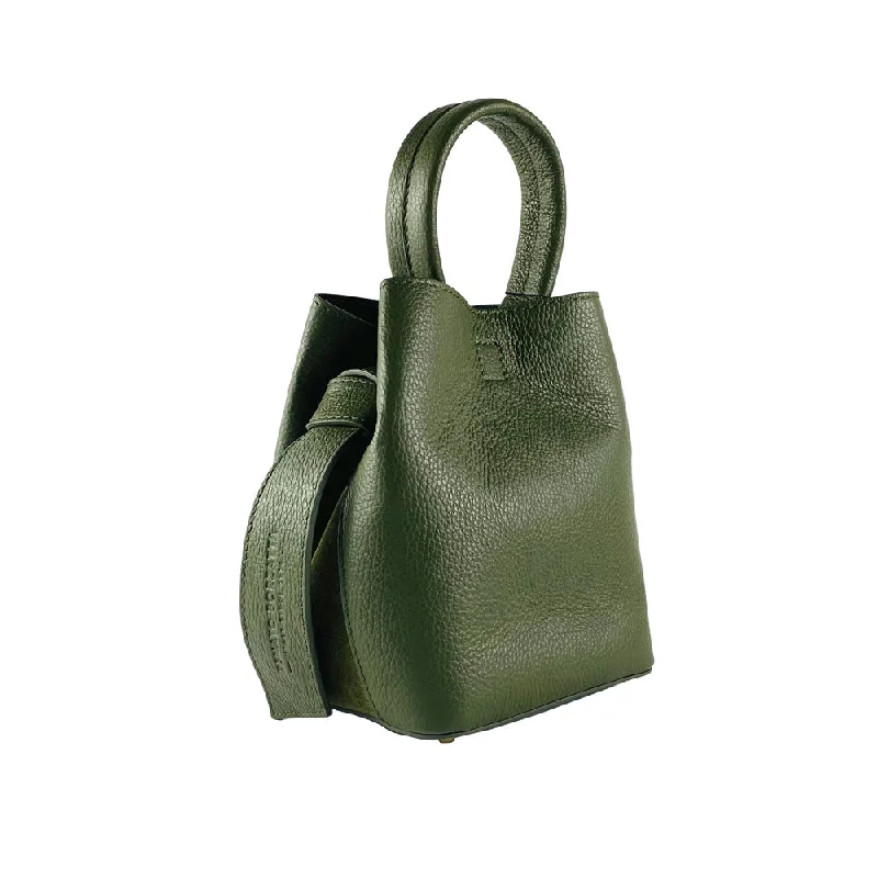 Renato Borzatta Bucket Shoulder Bag Leather Green