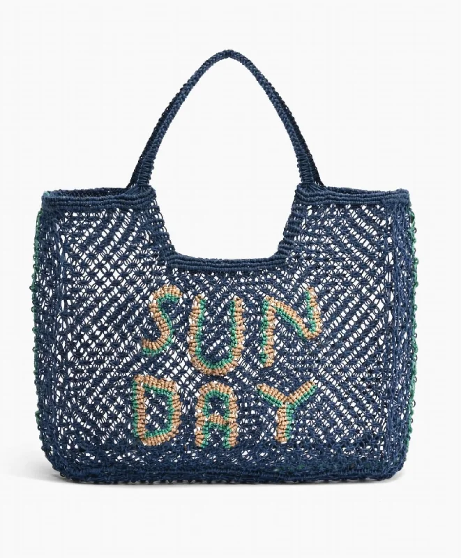 Sun Day Tote Bag In Blue