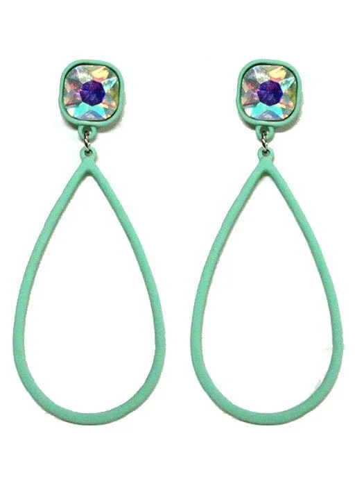 VE2880 Suzi Iridescent Post Teardrop Earrings