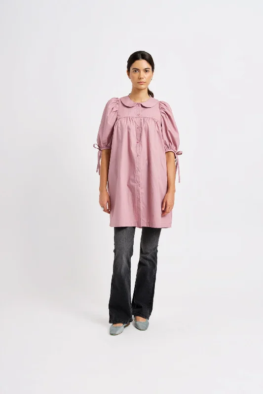 Evelyn Poplin Dress Pink